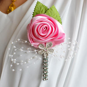 Viele Farben Rose Corsage Weiß Hochzeit Blumen Zubehör Prom Anzug Dekoration - Product Image 6