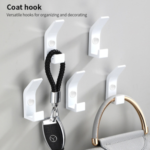 Self Adhesive Wall Black Robe <strong>Hook</strong> Space Aluminium Clothes Hangers Heavy Duty Coat Bathroom Toilet <strong>Towel</strong> <strong>Hook</strong> for Kitchen - Product Image 3