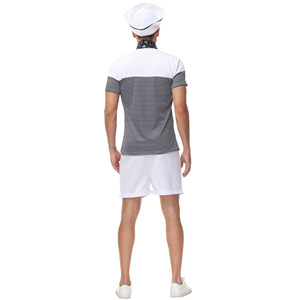 Nueva llegada hombres blanco marinero juego <span class=keywords><strong>de</strong></span> rol traje Casual Simple <span class=keywords><strong>Halloween</strong></span> Cosplay disfraces <span class=keywords><strong>para</strong></span> adultos - Product Image 3