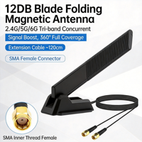 Carte mère de jeu WiFi 7 3 bandes avec antenne de remplacement à base magnétique et connecteur EZ-Plug pour ASUS ROG Strix X870-A X870E X870E-E X870-I