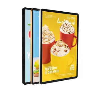 厂家直销40x50 50x70 80x120标准尺寸超薄Led显示屏框架，用于快餐店LED灯箱