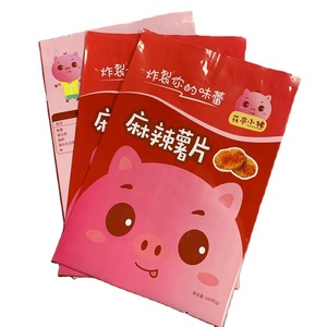 Biodegradable Spicy Potato Chips Oil Proof Plastic Packing Pouch With Clear Window Bag