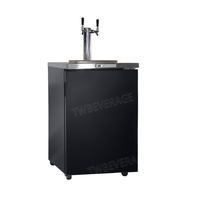 Machine à refroidir et distribuer la bière pression en acier inoxydable de qualité commerciale, avec tour de tapotage et robinets, système de refroidissement par air intégré, pour 2 à 8 fûts