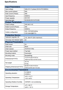 工場直送 油圧式磁気回路遮断器付きメータ付きコンセントスイッチングラックPDU 産業用制御 インテリジェント 34.5KW 48A - Product Image 5