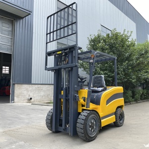 Wangong Elektrikli Forklift 2 Ton 2.5 Ton 3 Ton Kurşun Asit Akülü Dolu Lastik Tekerlek İki Kademeli Direk 14km/s Küçük Her Türlü Araziye Uygun - Product Image 2
