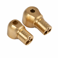 Composant de précision en laiton usiné CNC sur mesure, tête sphérique filetée pour dispositif médical, fabrication OEM