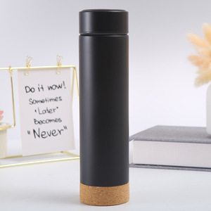 Stainless Steel Tumbler Straight Cup 304 Vacuum Insulated <b>Cork</b> Bottom Travel Water <b>Bottle</b> - Product Image 3