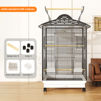 Cage à oiseaux de luxe en métal massif, durable, en fer, pour perroquets et canaris, décorative, ornementale, mobilier pour animaux de compagnie, vente chaude