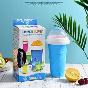 Squeeze Botella de agua de jugo casero Batido de congelación rápida Taza de arena Pinch Enfriamiento rápido Helado mágico - Product Image 6