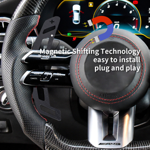 Pales de changement de vitesse en fibre de carbone magnétique pour Mercedes-Benz AMG SL 2022 /GLC <span class=keywords><strong>2023</strong></span> /EQS 2022/ <span class=keywords><strong>Classe</strong></span> E 2021-2022/ <span class=keywords><strong>Classe</strong></span> <span class=keywords><strong>S</strong></span> 2022 - Product Image 5