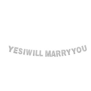 Heart Shaped Korean Mermaid Tail Flag Valentine Proposal Party Decorations Glitter Silver Letter <b>Banners</b> Garlands - Product Image 5