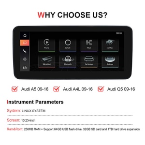 Autoradio Navihua pour Audi A4L A4 A5 Q5 avec CarPlay sans fil, Android Auto, GPS Linux et écran - Product Image 3