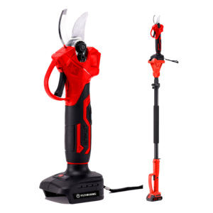 เลื่อยโซ่ยนต์แบบใช้แบตเตอรี่ลิเธียม 21V สำหรับทำสวน ยี่ห้อ Gardeners DIY พร้อมด้ามยาวและกรรไกรตัดแต่งกิ่ง - Product Image 6