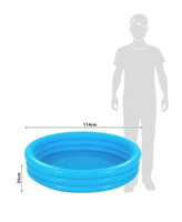 Piscine gonflable Intex 59416 Crystal Blue 45 x 10 pouces, piscine pour enfants, piscine à trois anneaux pour bébés