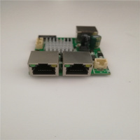 DC 12/24/48/52/56V Mini 2 puertos Gigabit POE SWITCH EXTENDER PCBA