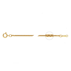 قلادات سلسلة قمح عتيقة 1 عرض 14 قيراط مليئة بالذهب قلادة مجوهرات عصرية للنساء - Product Image 5