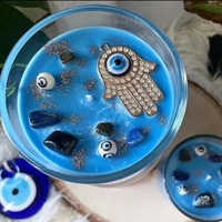 Décor à la maison parfum cire de soja sort bougie personnalisée bougie parfumée guérison spirituelle mauvais œil cristal luxe personnalisé pilier