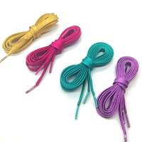 Lacets de chaussures personnalisés en or et argent, plats, ronds, brillants, métalliques, scintillants, pour baskets en toile, chaussures de sport et de danse