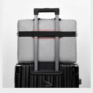 Sacoche de transport pour ordinateur portable 13/14/15 pouces et tablettes, double compartiment, sangle réglable, durable, élégante, sac de voyage professionnel - Product Image 2