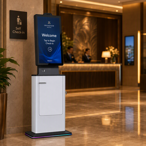 Kiosque d'enregistrement en libre-service pour hôtel avec écran tactile, lecteur <span class=keywords><strong>de</strong></span> QR code, distributeur <span class=keywords><strong>de</strong></span> cartes RFID, lecteur <span class=keywords><strong>de</strong></span> <span class=keywords><strong>passeport</strong></span>, imprimante <span class=keywords><strong>de</strong></span> reçus - Product Image 2
