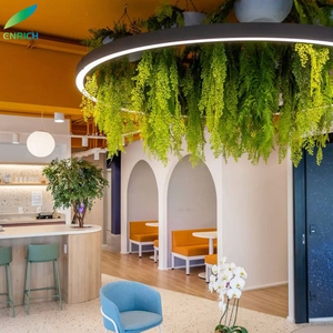 실내 가정 장식 식물 꽃 펜던트 빛 블랙 알루미늄 주방 식당 직사각형 천장 교수형 식물 샹들리에 - Product Image 4