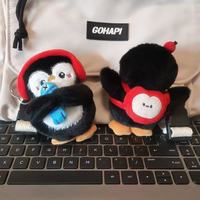 Breloque de sac à dos Pingouin qui couine, petite poupée en peluche, jouet en peluche, porte-clés de couple, pendentif de sac à dos pour meilleure amie