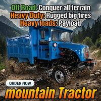 Tracteur agricole robuste 4x4 à roues pour le transport en exploitation de palmiers à huile et les travaux de terrain en machinerie agricole
