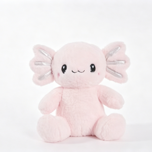 Peluche de Axolotl Rosa Personalizado, Peluche Suave y Esponjoso de Axolotl Sentado con Bragas Plateadas Brillantes y Ojos de Corazón - Product Image 4