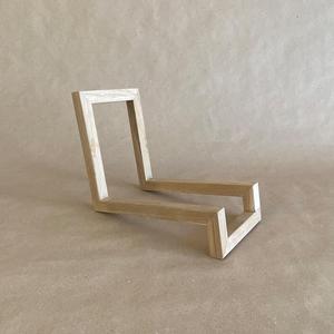 Soporte de almacenamiento de discos de vinilo de madera único Diseño moderno Estante de discos de madera minimalista Estantería Pantalla de menú - Product Image 3