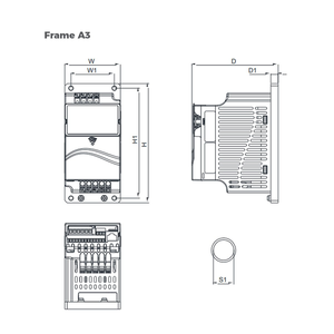 Variador de Frecuencia Delta Ms11ansaa para Líneas de Transporte Compactas, Ajusta Finamente Motores de CA y Protege los Motores de Sobrecargas - Product Image 3
