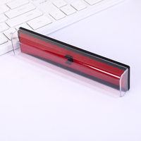 SHULI Vente Flash Boîte à Stylos en Plastique Acrylique Transparent avec Doublure Rouge, Emballage Cadeau Clair