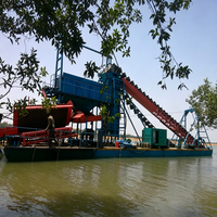 Mesin Tambang Emas/Mesin Pemisah Berlian Bertenaga Diesel Merek KEDA, Tipe Bucket Chain Dredger, untuk Penambangan Emas di China