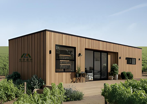 Casa Prefabricada <span class=keywords><strong>de</strong></span> Acero y <span class=keywords><strong>Madera</strong></span>, Moderna, Impermeable, <span class=keywords><strong>de</strong></span> Lujo, con Energía Solar, Fácil <span class=keywords><strong>de</strong></span> Montar, para Jardín, Oficina, Estudio, Cabaña - Product Image 5