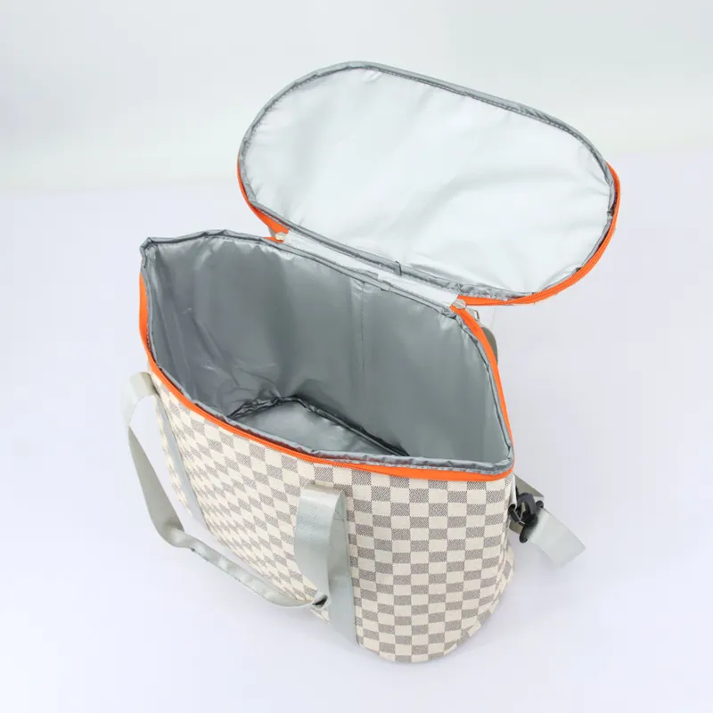 Polyester Cooler Lunch Bag Custom Insulated Cooler Bag Aluminium lining Bag For Lunch Picnic Beach Travel