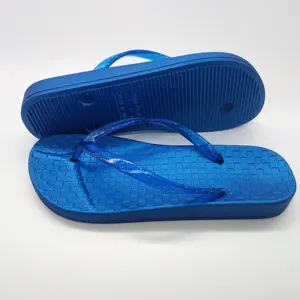GRS Latest Sandals Designs Dark blue women's platform anti-slip indoor flip flops