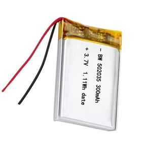 Bw Hot sele <span class=keywords><strong>Lithium</strong></span> Polymer Pin 3.7V 502035 300mAh polymer có thể sạc lại pin cho Wearable sản phẩm - Product Image 2