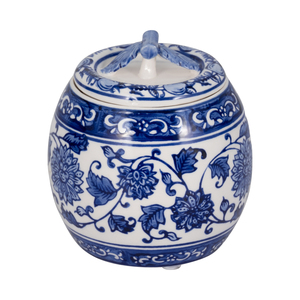 Candela Profumata in Ceramica con Coperchio, Design Chinoiserie, Votiva a Colonna per Interni ed Esterni, Decorazione per la Casa - Product Image 3