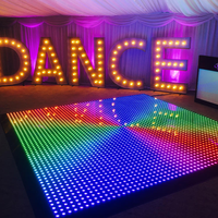 Équipement d'éclairage de scène pour piste de danse étanche à 64 LED RGB, contrôleur 408, télécommande DMX, panneaux de sol pour bar musical, club