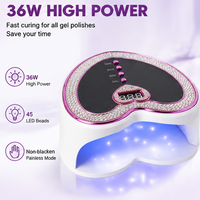 Lampe à ongles LED haute puissance 36W avec logo personnalisé, séchage rapide UV/LED, sécheuse à vernis à ongles électrique en plastique pour usage domestique OEM/ODM
