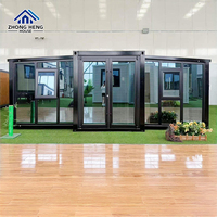 Casa Contenedor Expandible de Lujo de Alta Gama, Estructura de Acero Modular Prefabricada, Transpirable, Moderna, de Ensamblaje Rápido, para Oficina en Casa