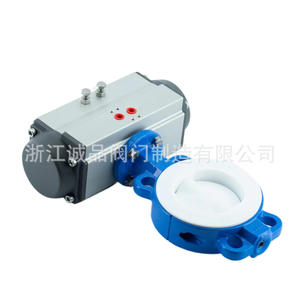 D671F-16 Pneumatic PTFE-Lined Butterfly Valve Manual Power for Oil Water Gas Media Wafer Butterfly Valve - Product Image 2