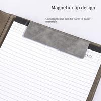 Carpeta Personalizable A4 de Cuero PU con Imán, Multifuncional, para Minutas de Reuniones, con Clip y Cubierta con Logotipo Personalizado