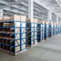 Étagère de rangement métallique bleue réglable à 4 niveaux, unité d'étagère industrielle robuste, étagère utilitaire en acier pour l'organisation d'entrepôt