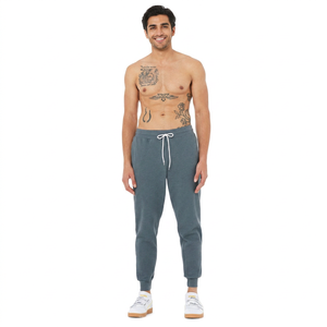 3727 Heather Slate Pantalon de jogging unisexe en molleton éponge, coupe ajustée, personnalisable, pour la vente en gros - Product Image 1