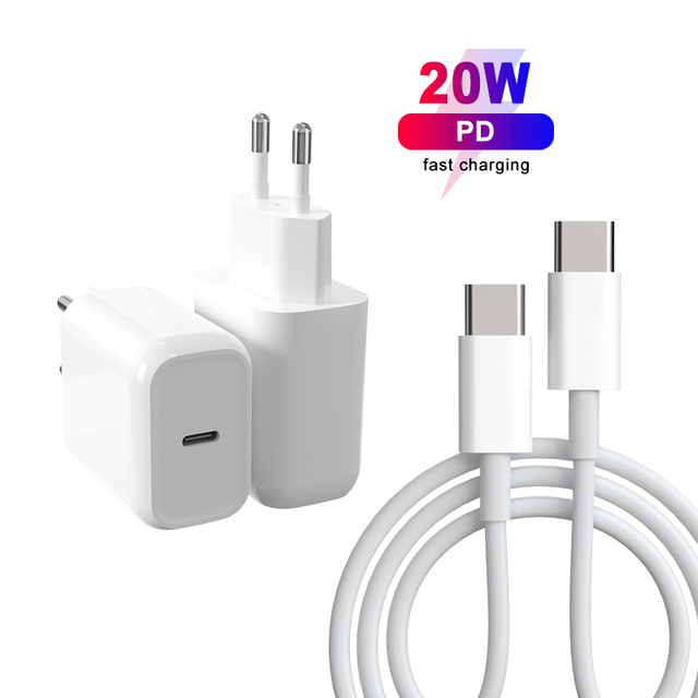Most Selling Products EU/US/UK Plug Mobile Charger Wall Type C Charger 20W PD Charger for iphone Chargers Adapters