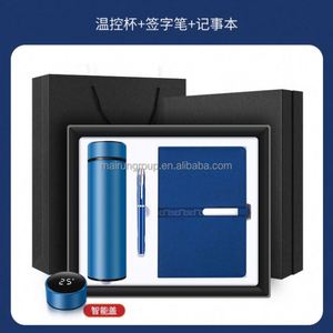 ชุดของขวัญธุรกิจสำหรับผู้ชายแบบ3 in 1พร้อมโลโก้หน้าจอแสดงผลอุณหภูมิ500มล. หรูหราธุรกิจขายส่ง - Product Image 3