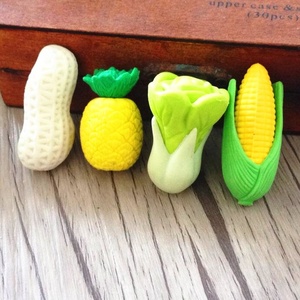 Borradores de verduras kawaii para niños, 2 unidades por paquete, diseño de emulación de vegetales y frutas - Product Image 3