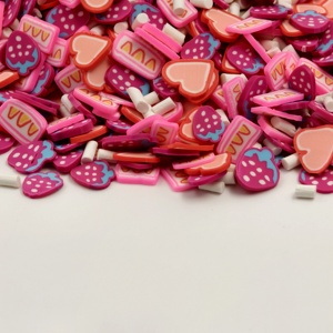1kg/Sac Promotionnel : Tranches de Pâte Polymère Rose Cœur de Haute Qualité pour DIY, Colle Crème, Nail Art et Artisanat – Vente en Gros - Product Image 5