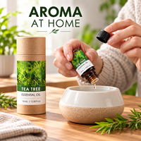 Huile Essentielle d'Arbre à Thé pour Aromathérapie, Diffuseur, Massage Facial, Soin de la Peau, 10ml Chacune, OEM ODM, Marque Privée, Logo Personnalisé, Vente en Gros, Carton
