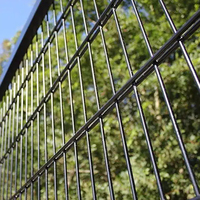 Pas cher Enduit De Poudre 686 Double Treillis Métallique Clôture Double Tige Tapis Grille Filet De Clôture Horizontale